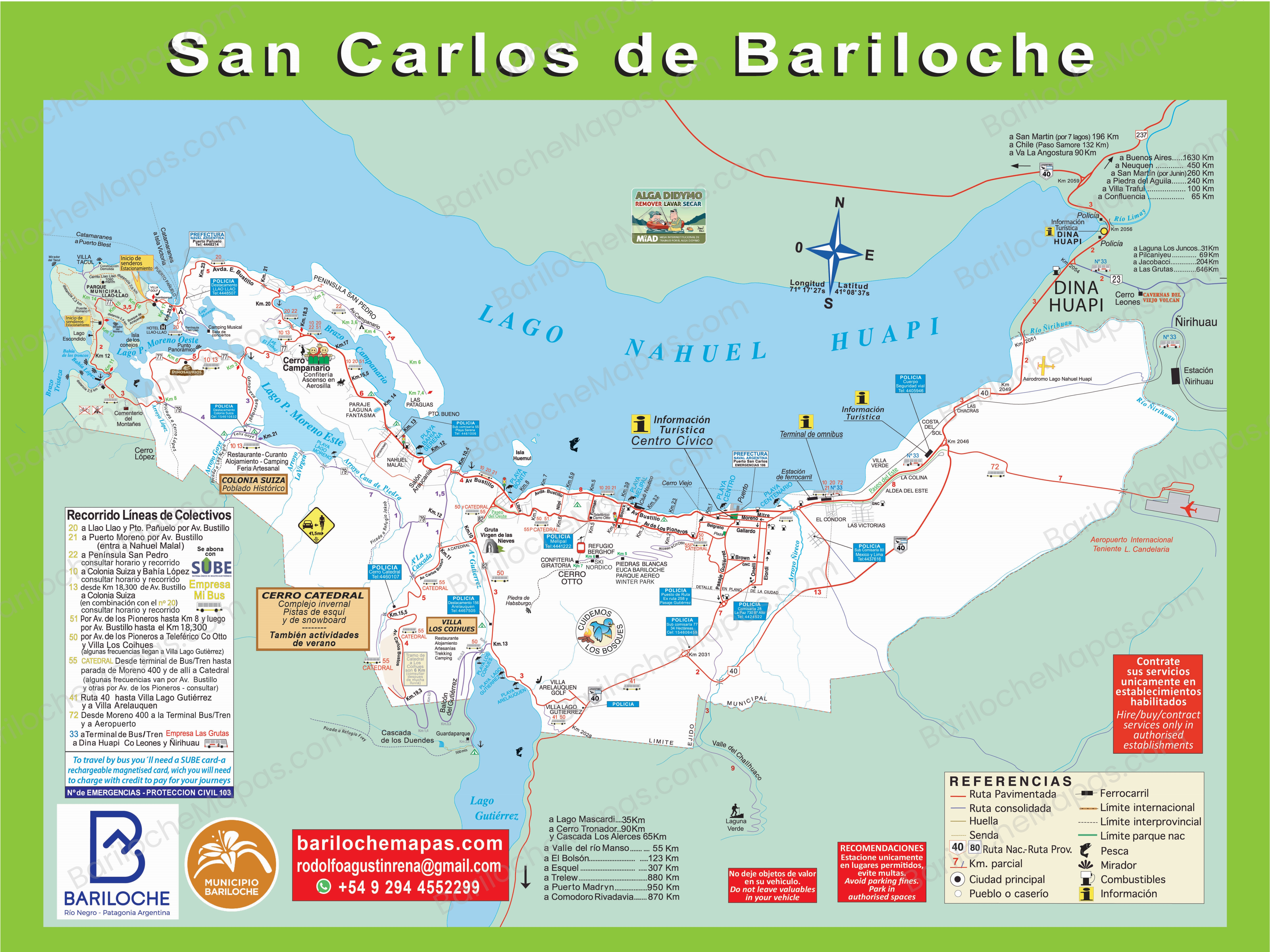 Mapa Bariloche