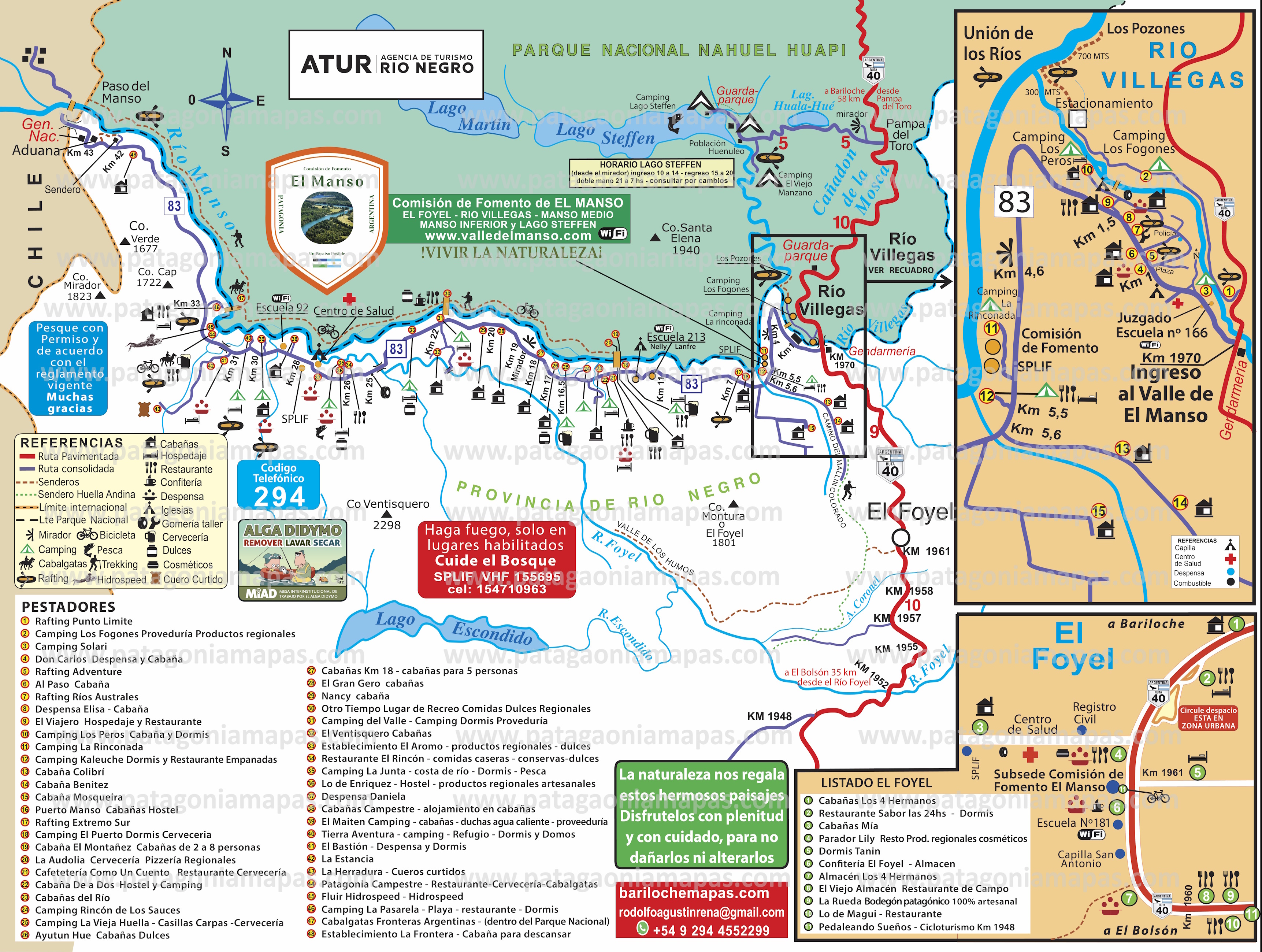 Mapa Valle de El Manso