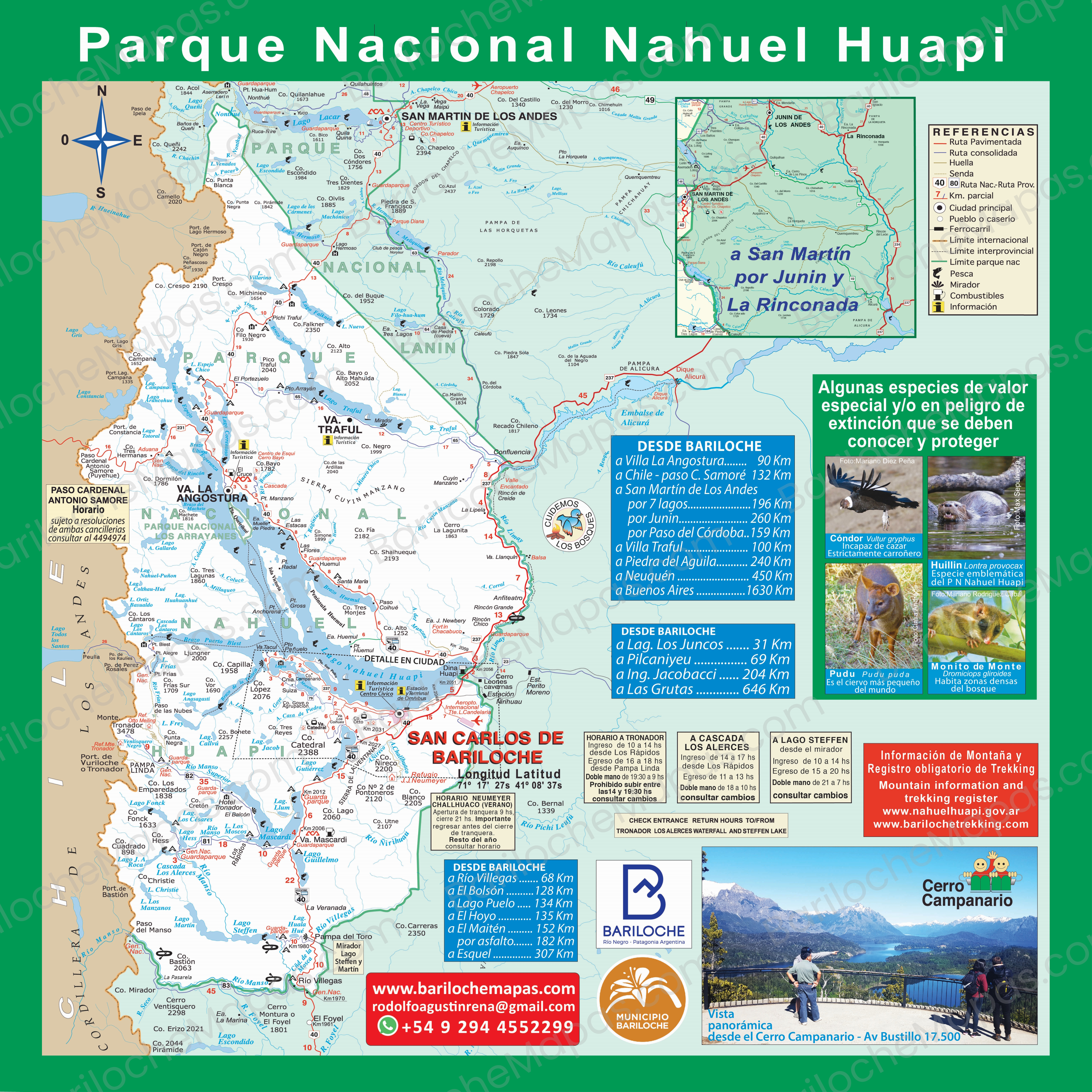 Mapa Parque Nacional Nahuel Huapi